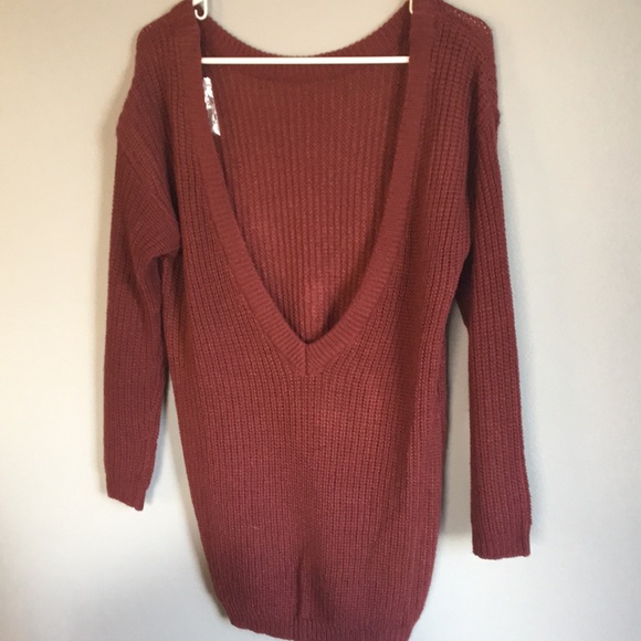 Wet Seal Sweaters - NEW Extra wide V-Neck sweater